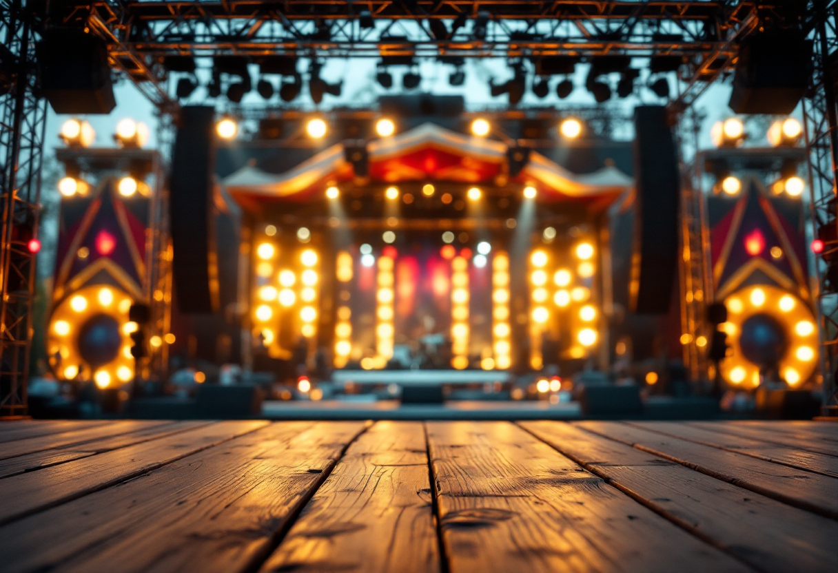 Clara Soccini in performance al Festival di Sanremo
