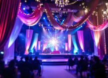 Immagine di un outfit elegante sul palco di Sanremo
