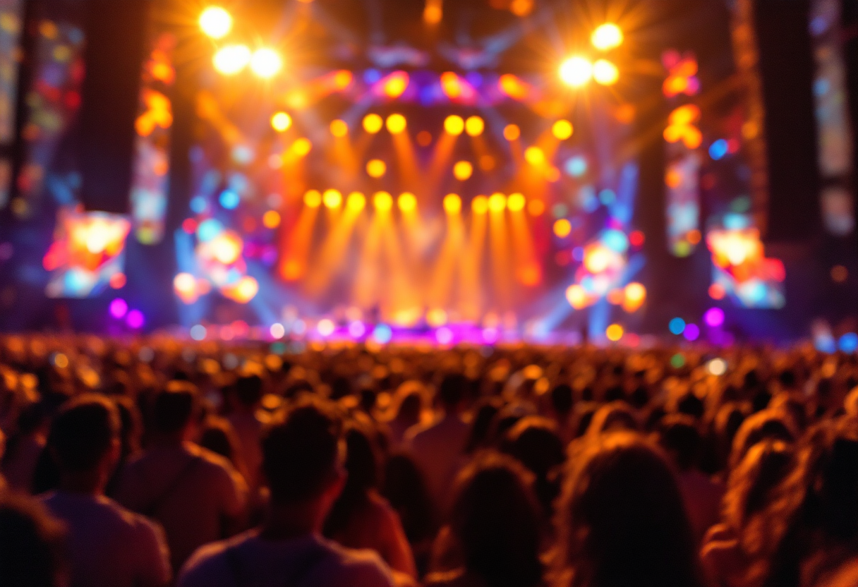Immagine del Festival di Sanremo 2025 con artisti e pubblico