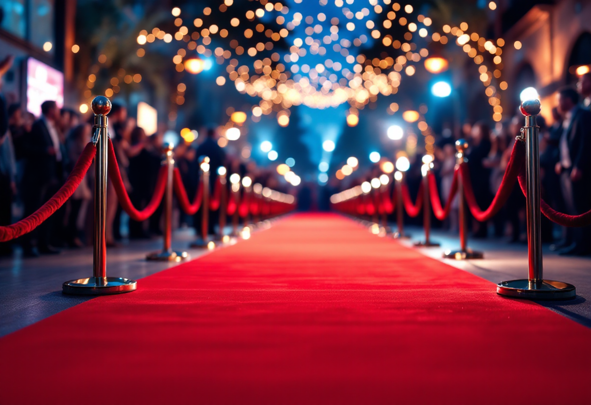 Immagine del Festival di Sanremo con artisti sul palco