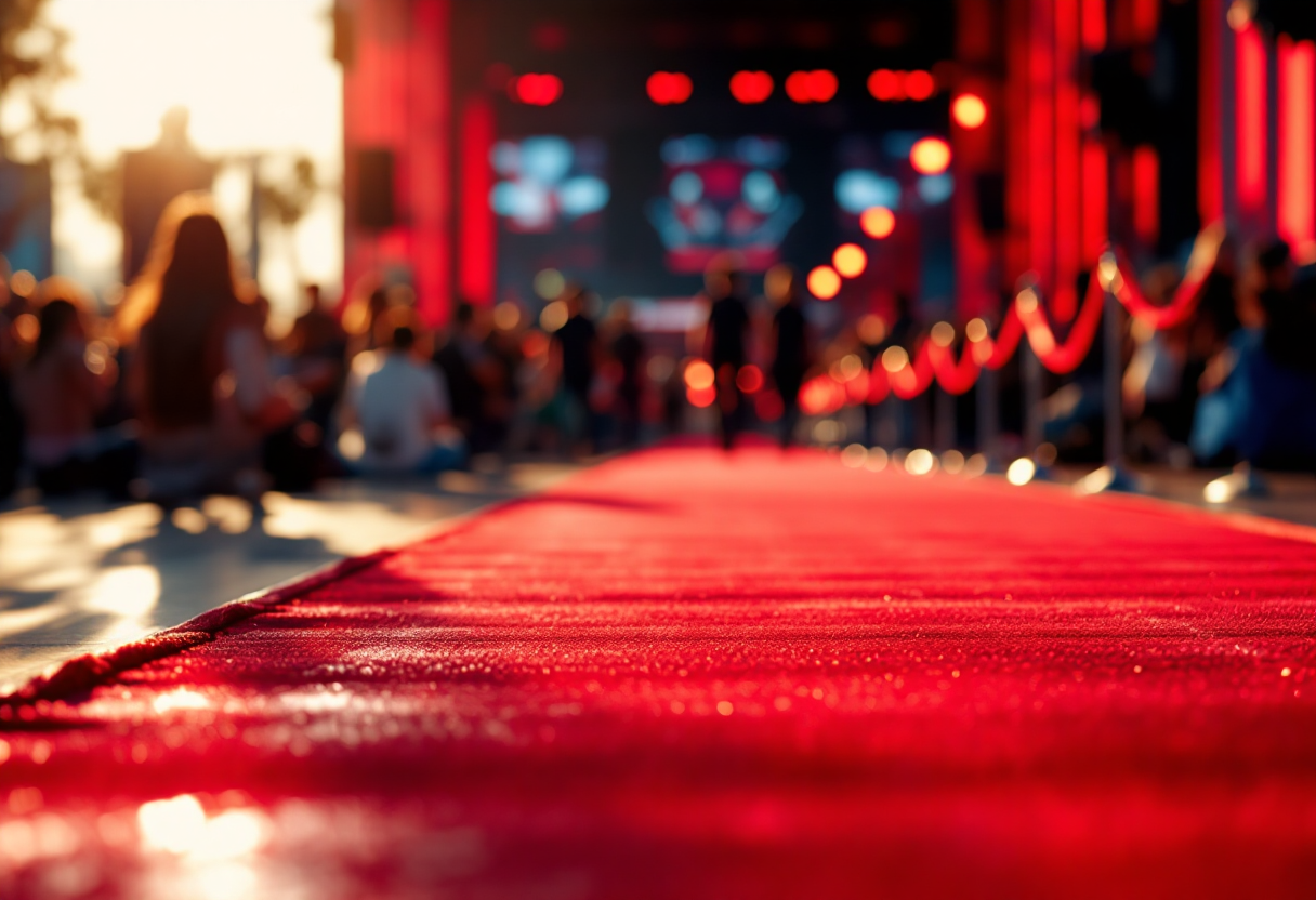 Immagine del Festival di Sanremo con artisti sul palco