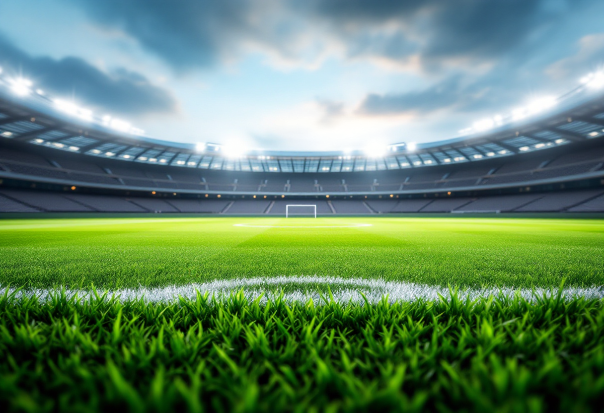 Lecce e Udinese in campo durante la partita di Serie A