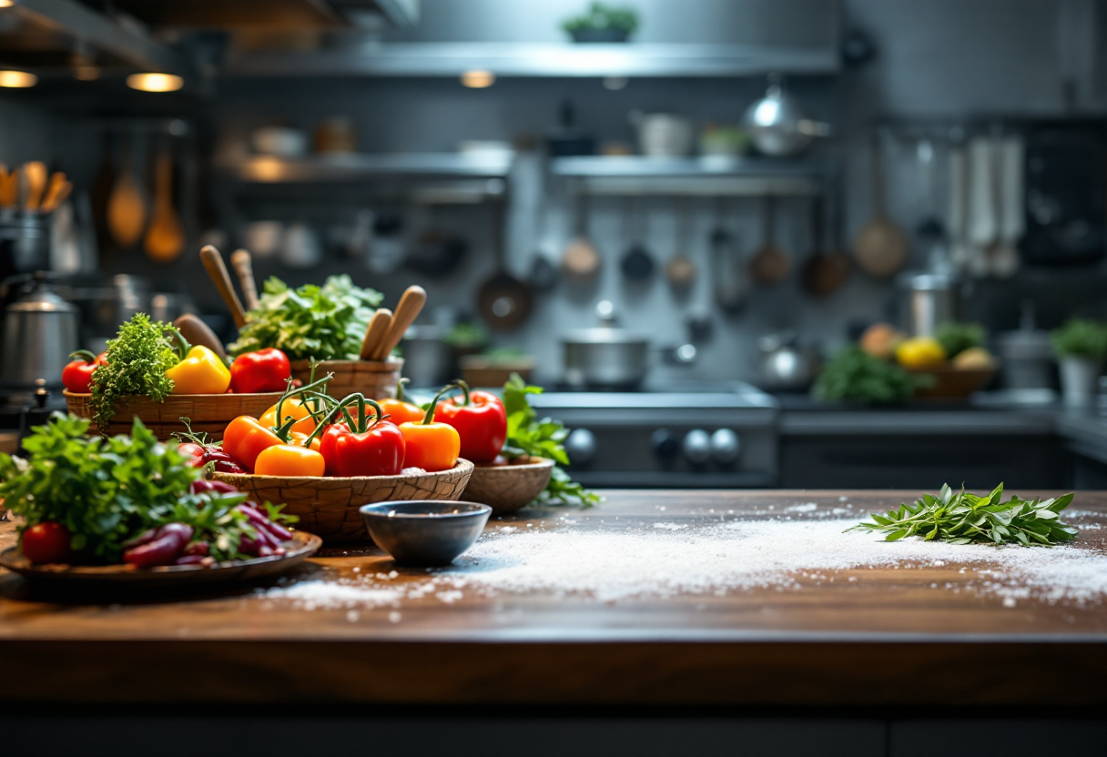 Concorrenti di Masterchef Italia in azione durante la gara