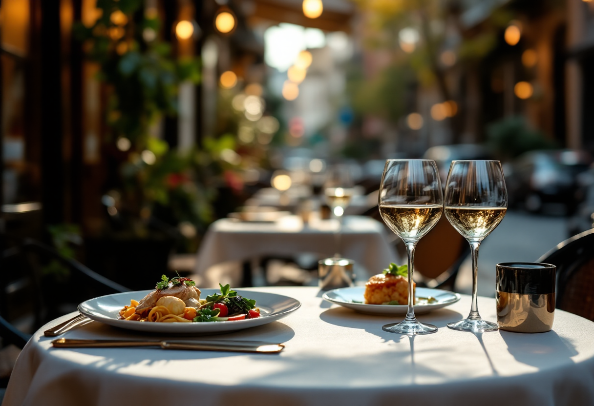 Due persone si incontrano per un appuntamento moderno