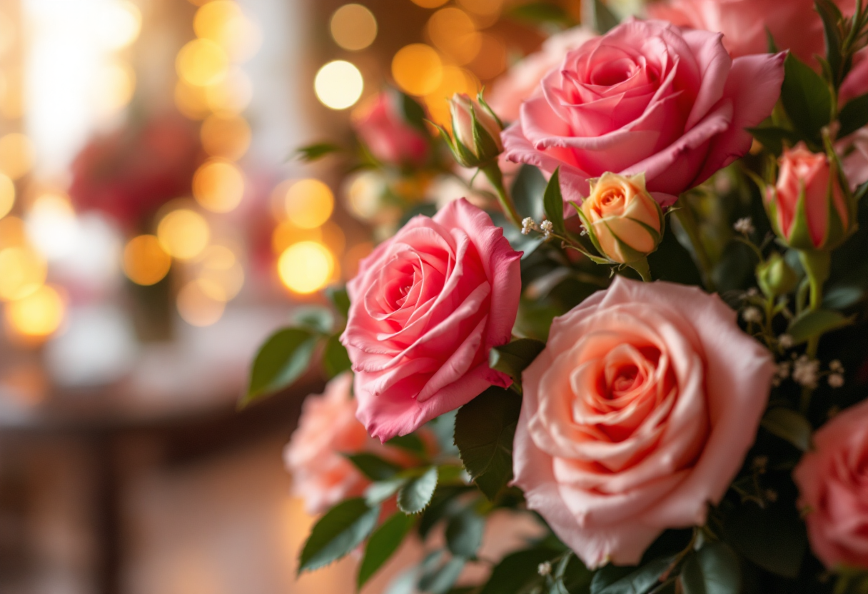 Immagine di Sanremo 2025 con rose e proposte di matrimonio