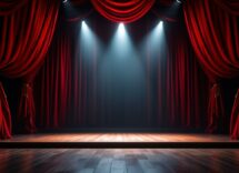 Serena Rossi in un momento di recitazione sul palco