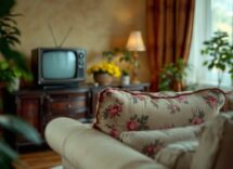 Immagine storica della prima televisione italiana