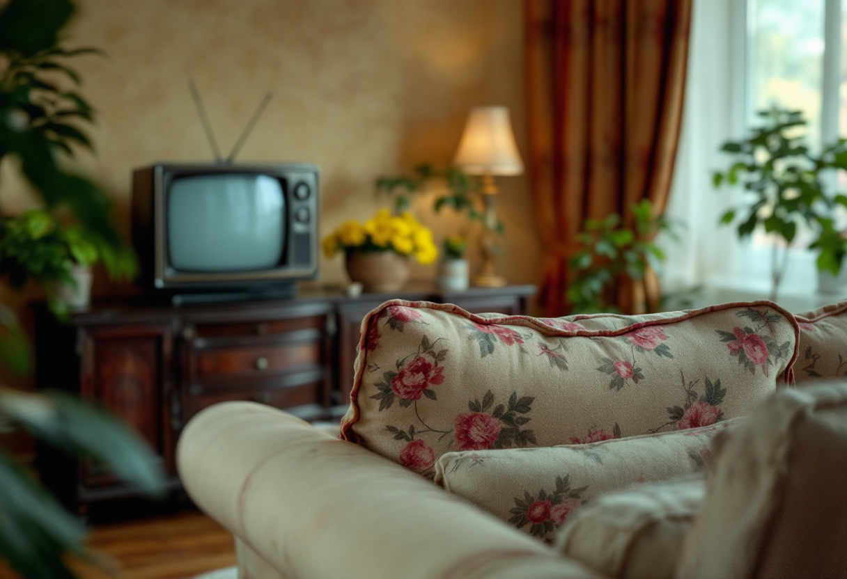 Immagine storica della prima televisione italiana