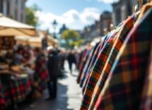 Immagine di moda con tartan per primavera estate 2025