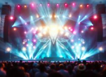 Tony Effe durante la sua esibizione al Festival di Sanremo