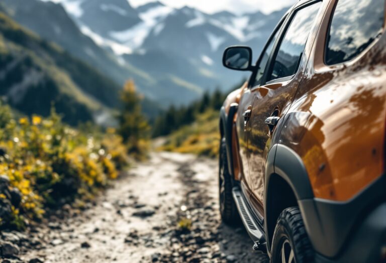 Dacia Duster 4x4 in un paesaggio off-road