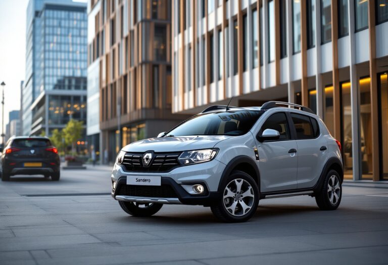 Dacia Sandero Stepway in un paesaggio urbano