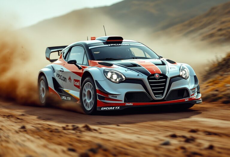 Lancia Ypsilon in azione con pneumatici Michelin nel rally