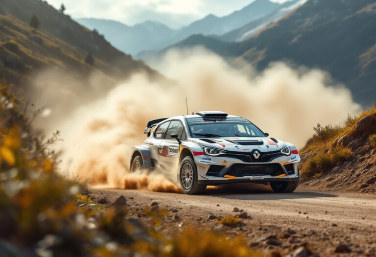 Lancia Ypsilon in azione con pneumatici Michelin nel rally