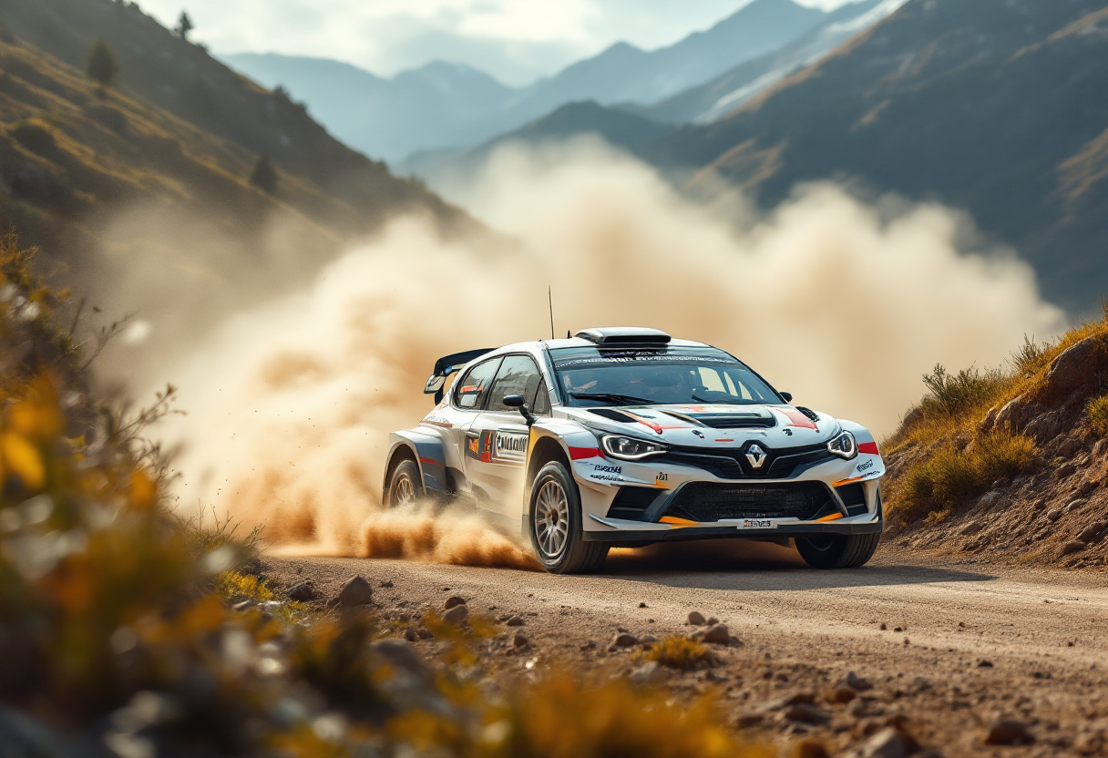 Lancia Ypsilon in azione con pneumatici Michelin nel rally