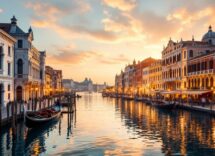 Jeff Bezos e la sua sposa durante il matrimonio a Venezia