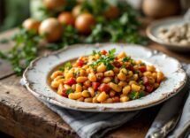 Fagioli alla Bud Spencer serviti in un piatto tradizionale