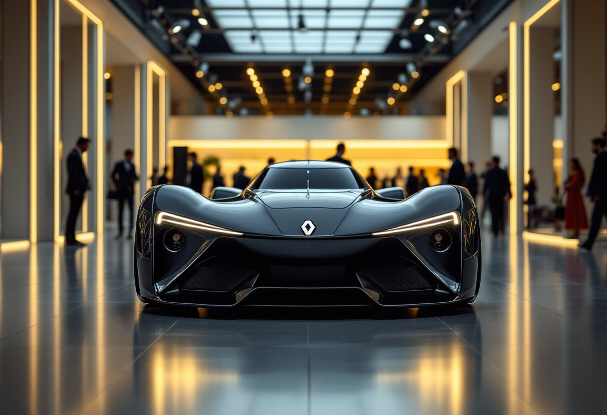 Renault R17 elettrica in stile retro-futurista