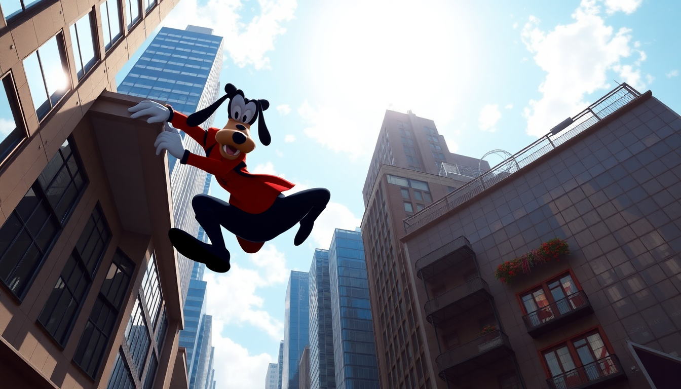 la nuova avventura di topolino pippo diventa spider man python 1754962053