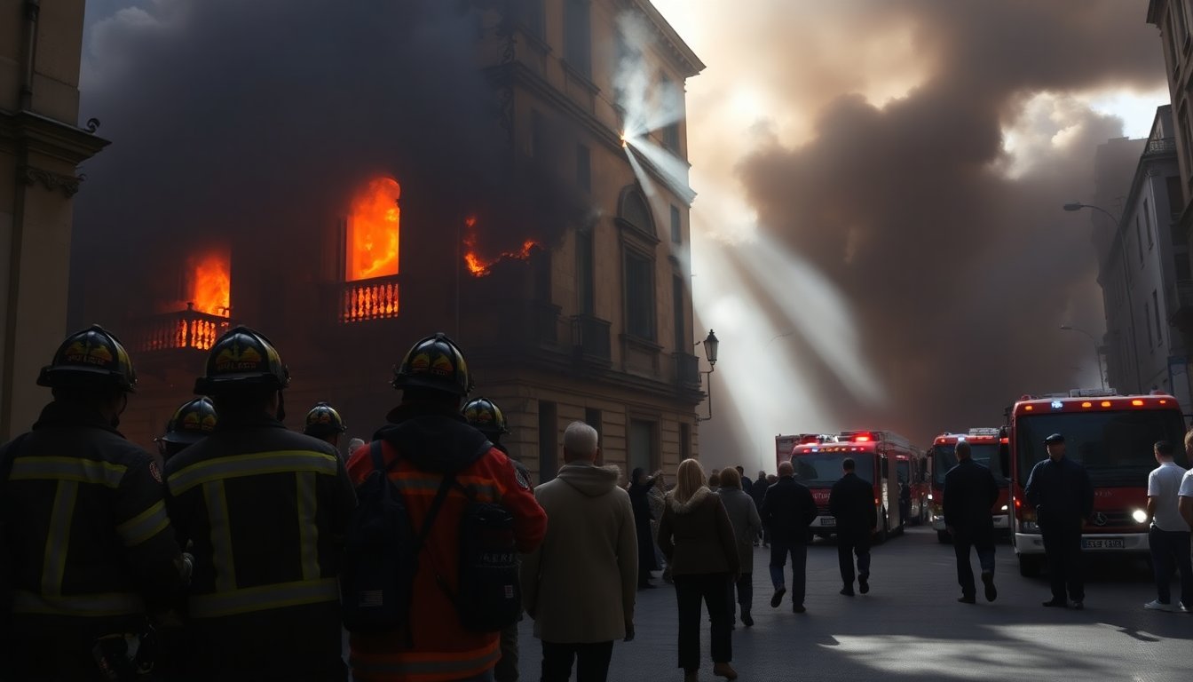 incendio a roma evacuazioni e feriti lievi nel caos 1763507565