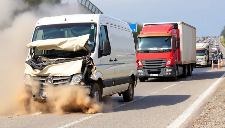 incidente sulla a5 a lessolo furgone distrutto e traffico bloccato 1764596988