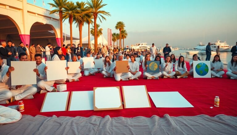 Blitz al Lido: attivisti europei occupano il red carpet per il clima